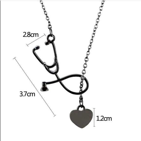 (T3) Rose gold Nurse Stethoscope Necklace - Picture 3 of 4